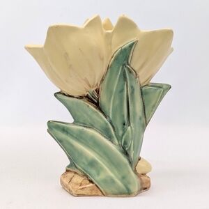 McCoy Double Tulip Vase Vintage Pottery  Retro Cottagecore Farmhouse Collectible